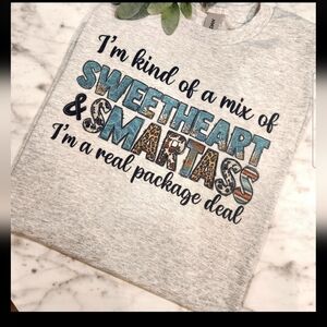 Funny shirt mix of Sweetheart And Smart A cute popular trending